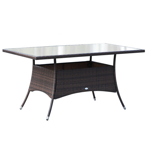 Brown Rattan Dining Set