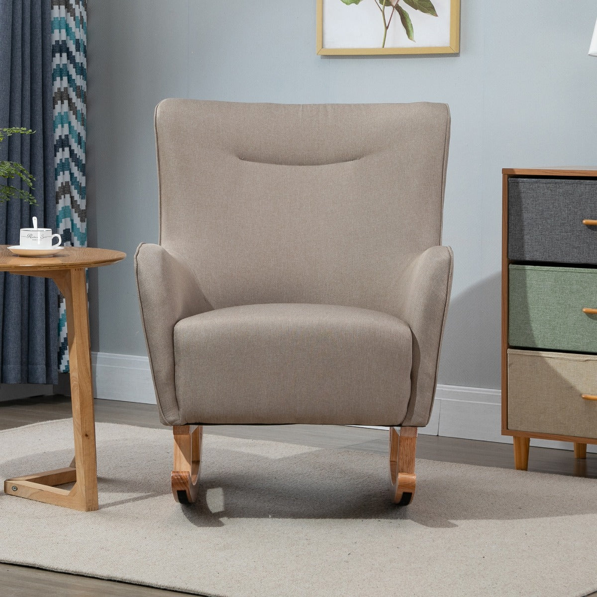 Sillón Mecedora Moderno Sofá Sillón Moderno Silla de Énfasis con Relleno Grueso