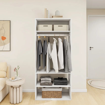 Closet Organizer System Modular: Modern Closet Shelves Wall Mounted Or Walk In Closet System Racks And Shelving Built In Clothes Storage For Bedroom