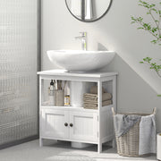 White Pedestal Sink Cabinet