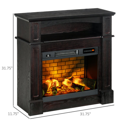 32" Electric Fireplace with Mantel