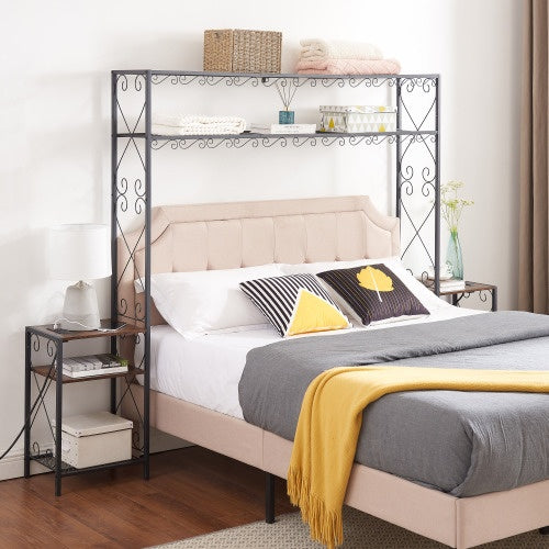 Rustic Brown Storage Bed