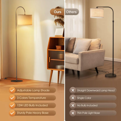 New Modern Simple Bedside Cloth Floor Lamp Floor Table Lamp