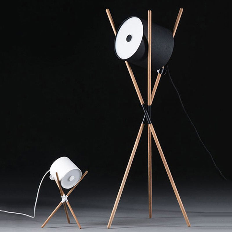Wood Tripod Floor Lamp