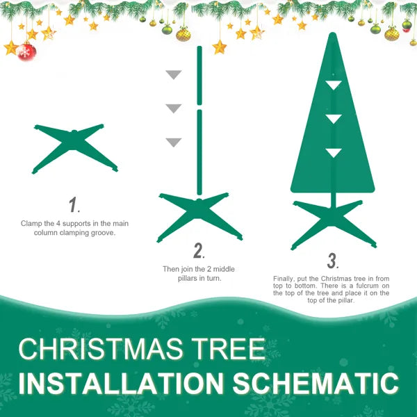 Red LED Pop-Up Christmas Tree