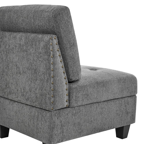 Grey Chenille Corner Sofa