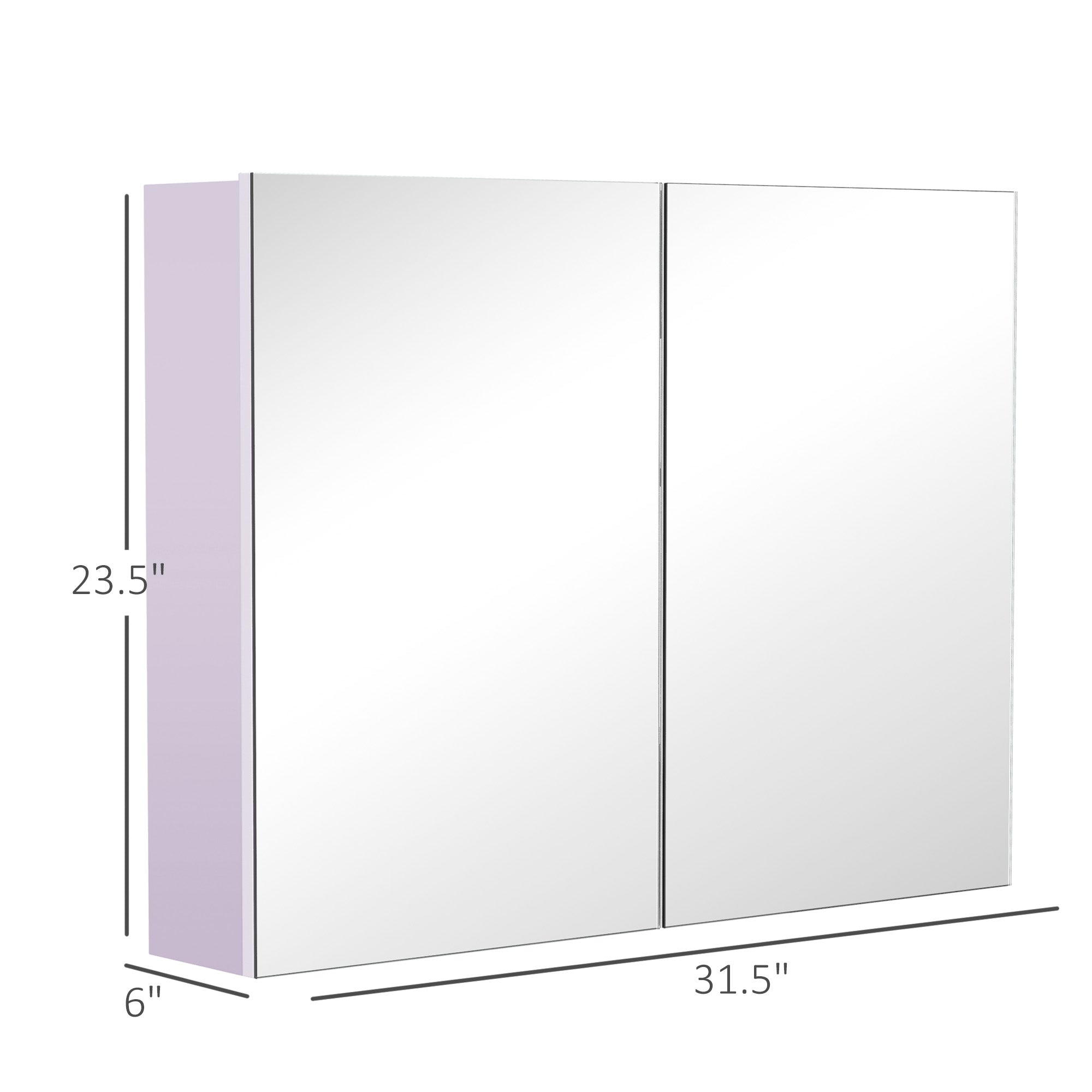 White Wall Bathroom Mirror