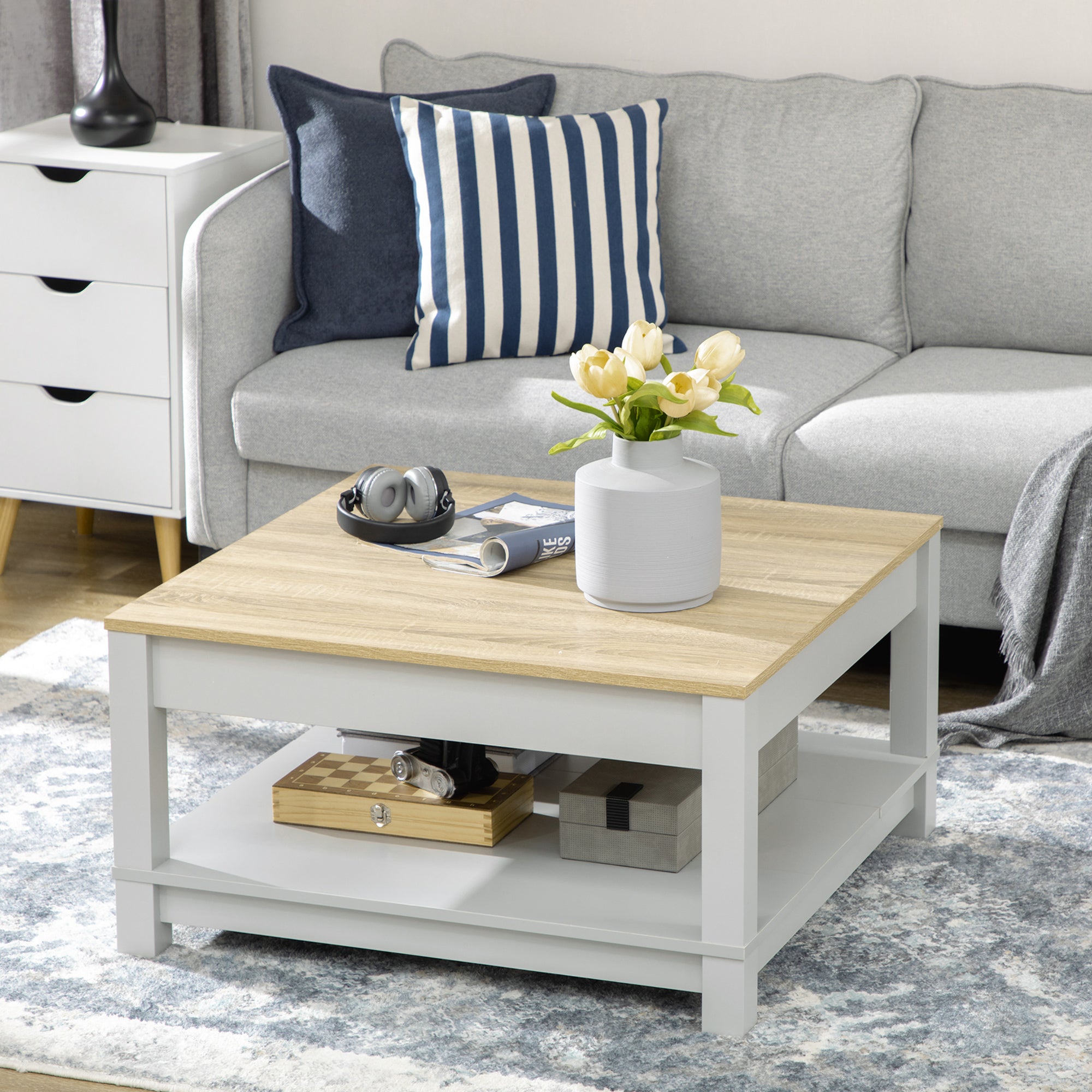 Natural Gray Coffee Table