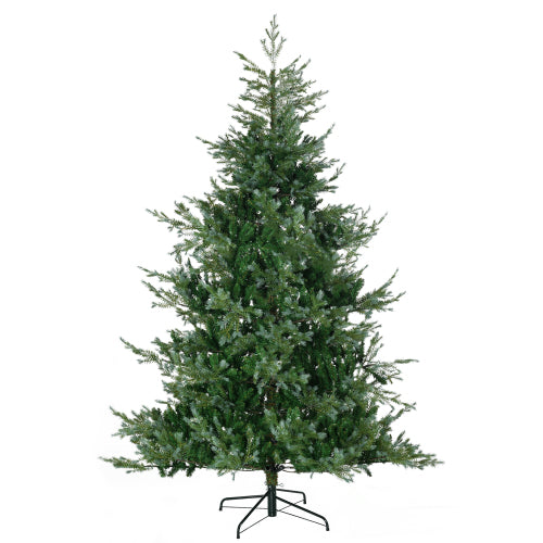 HOMCOM 7.5ft Artificial Christmas Tree Holiday Dcor With 1288 Branches, Auto Open, Steel Base, Wide Shape, Easy To Shape Branches