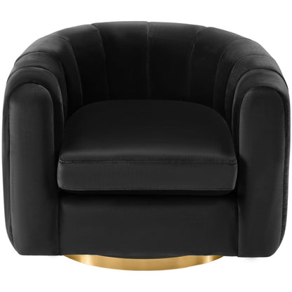 A Single-seat Rotary Sofa Upholstered In Velvet Fabric