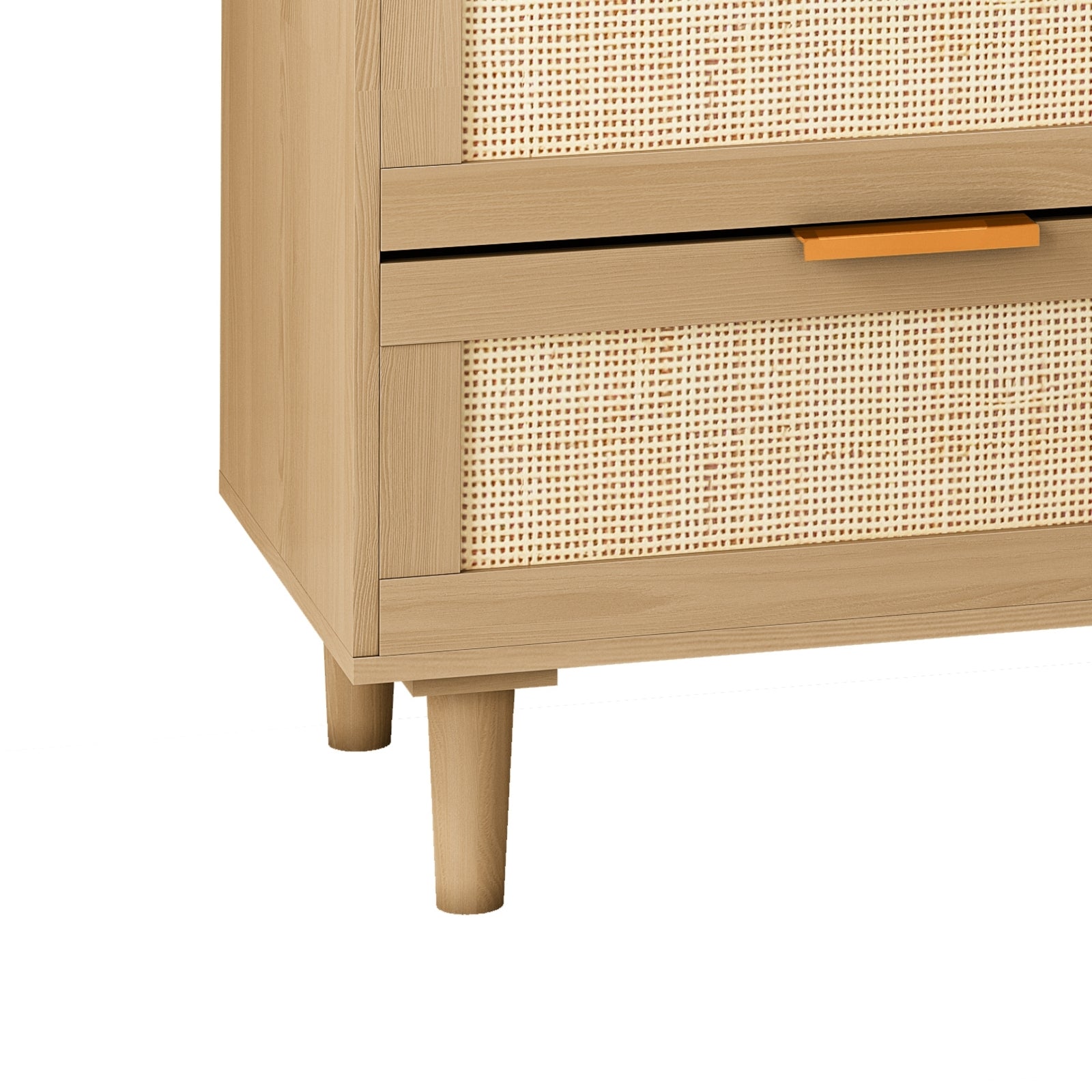 Rattan Six-Drawer Dresser