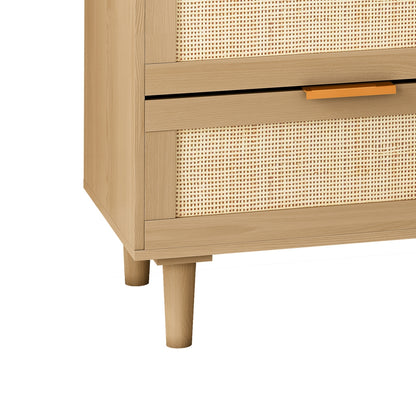 6 Drawers Rattan Dresser Rattan Drawer, Bedroom,Living Room