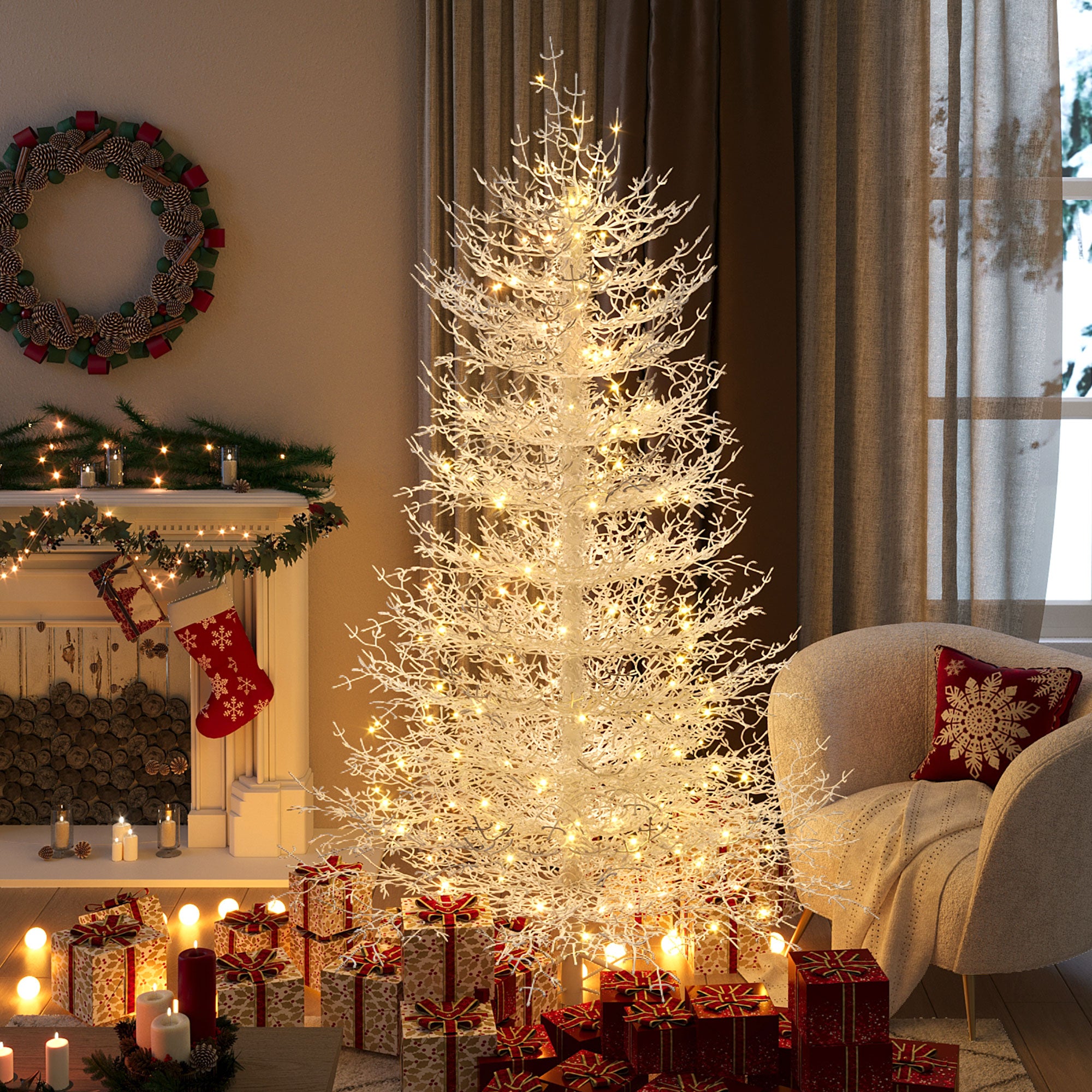 Snow-Flocked Aspen Fir Tree