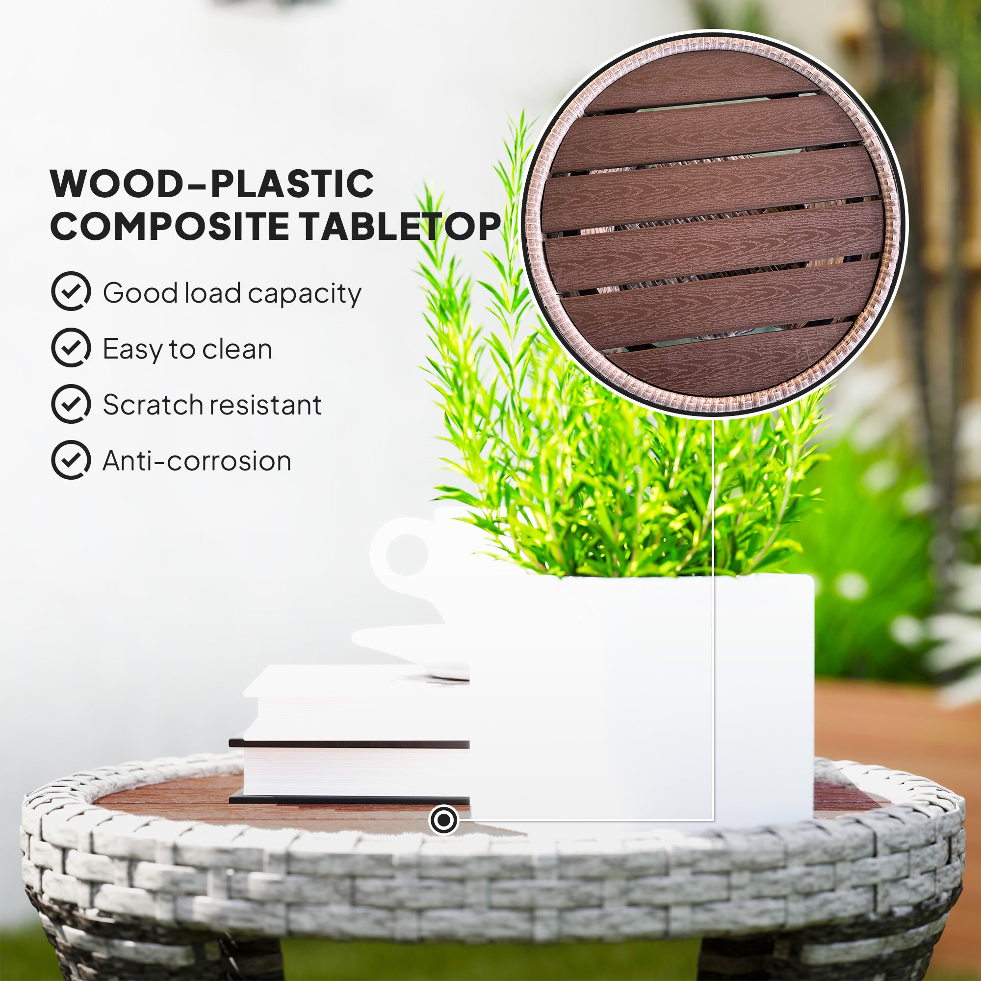 Compact Patio Coffee Table