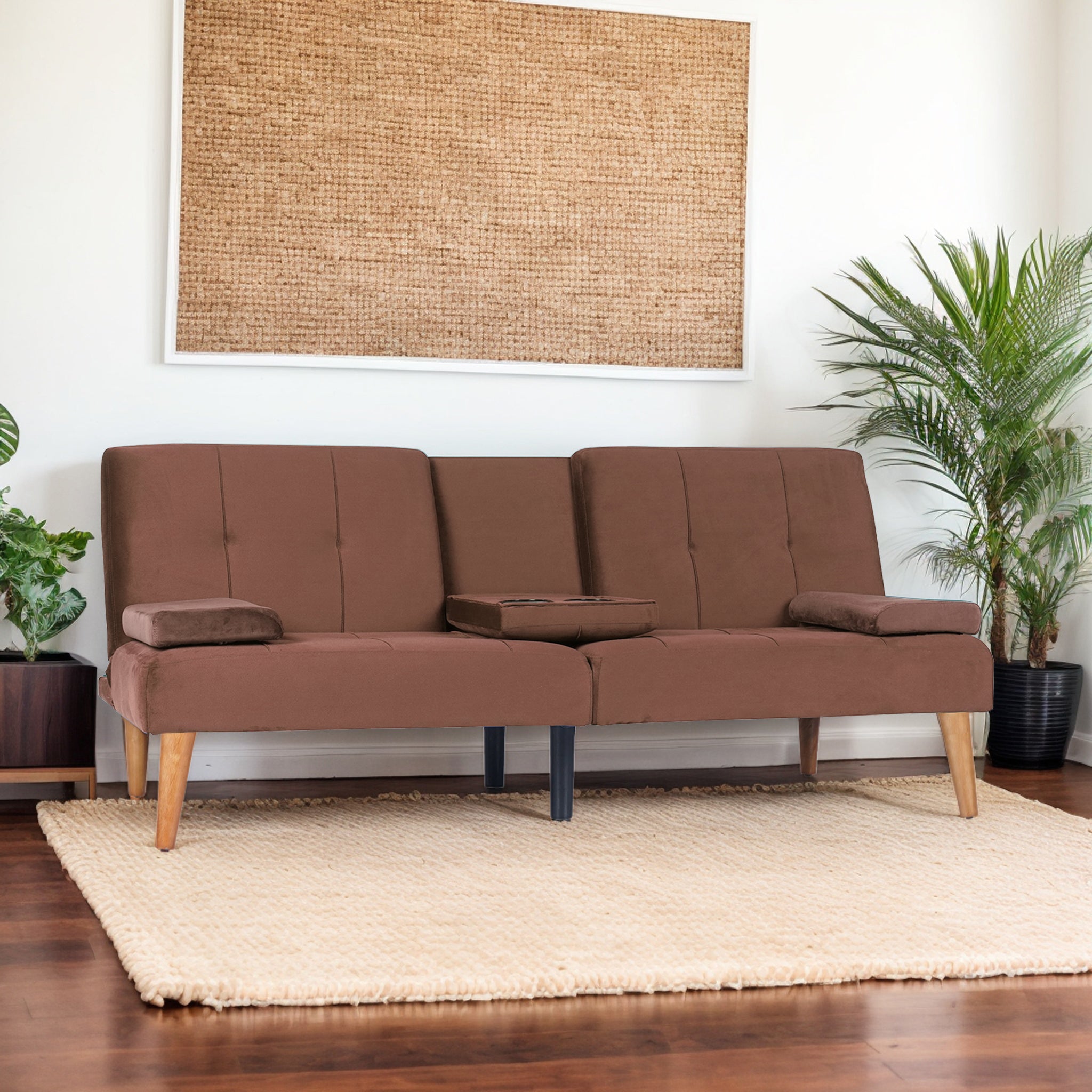 Velvet Futon Sofa Bed