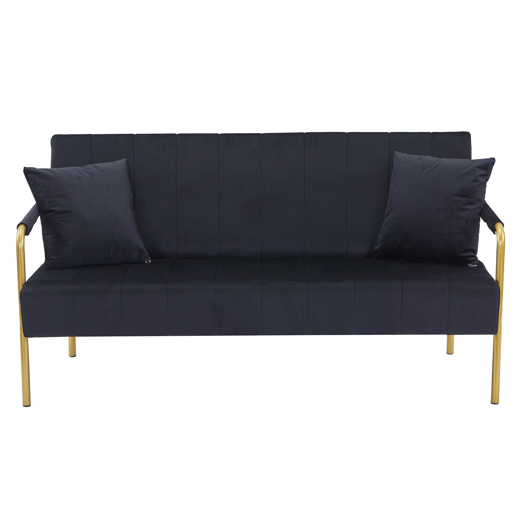 Grey Velvet Loveseat Sofa