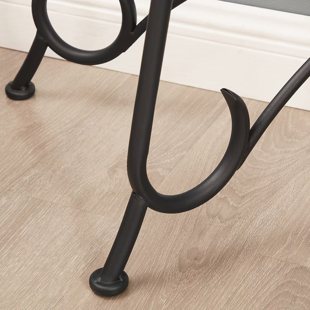 Black Glass Console Table
