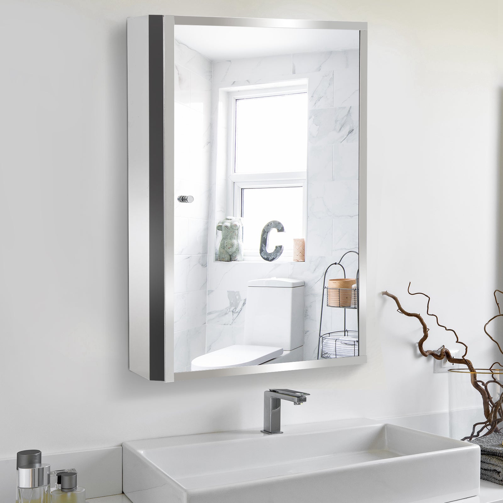 Modern Mirrored Bathroom Cabinet