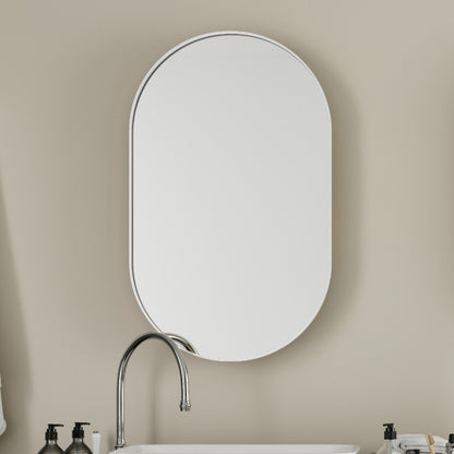 20x34 Inch Oval Recessed Metal Frame Bathroom Wall Cabinet With Mirror And Adjustable Shelves Unavailable Platforms- Temu