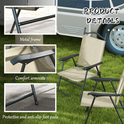 4 Piece Folding Patio Camping Chair Set