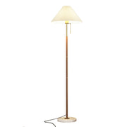 Pleated Wood Floor Lamp