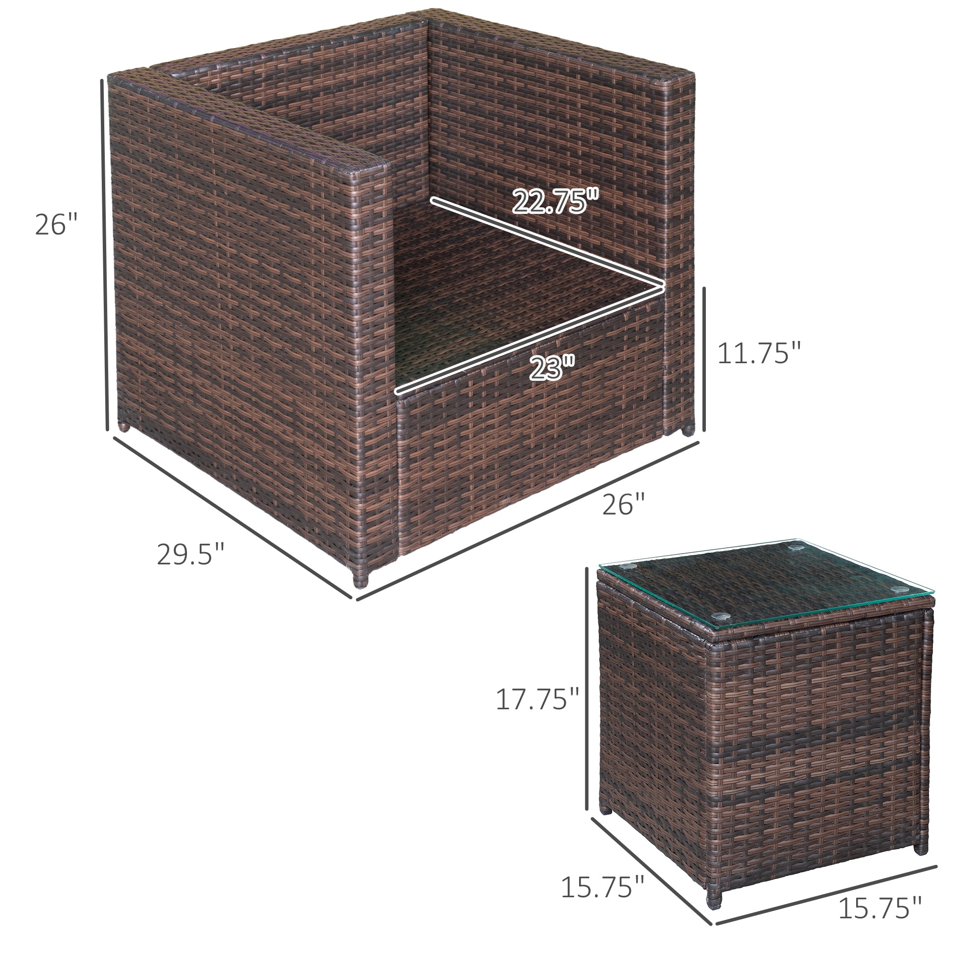Outdoor Bistro Patio Set
