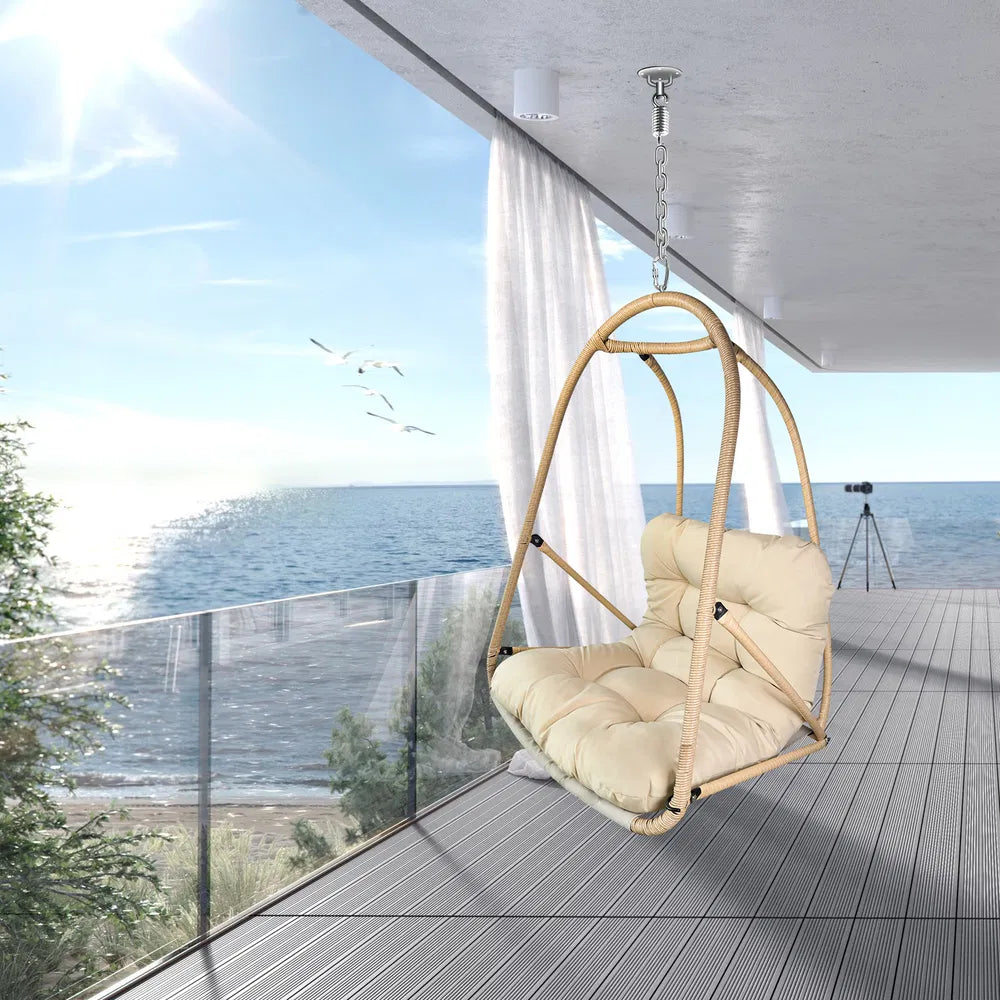 Foldable Egg Swing Chair With 300lb Capacity