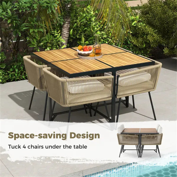 Acacia Metal Outdoor Table