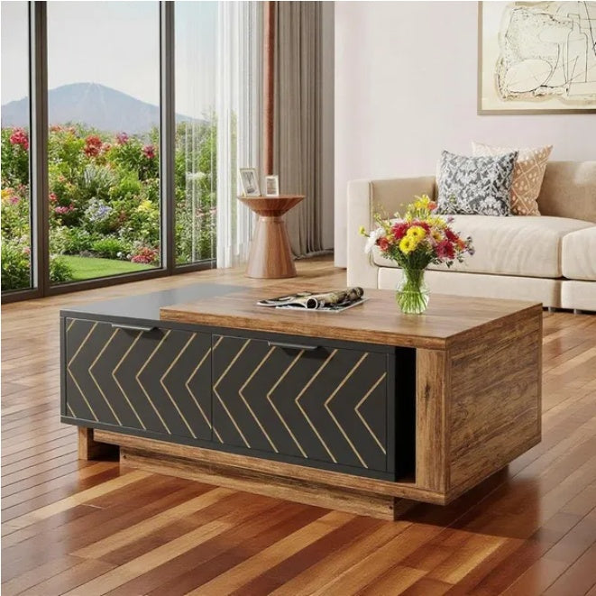 Round Hammered Metal Table