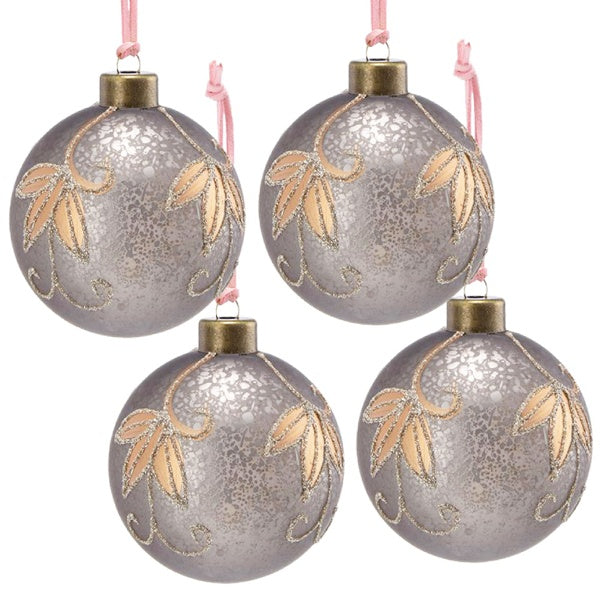 4-piece 4.7-inch Christmas Ball Ornaments, Glass Hanging Decorations For Holiday Tree And Party Decor, FBA Shipped, Prohibited From Sale On The Temu Platform