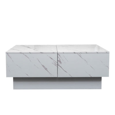 Mesa de Centro con Superficie Deslizante, Mesa Central con Compartimento de Almacenamiento Oculto, Mesa Extensible para Sala de Estar