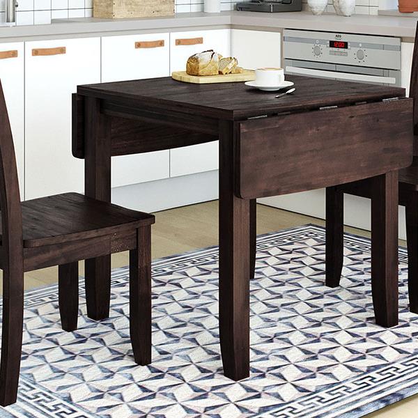 Wooden Folding Breakfast Table Set Compact Dining Corner