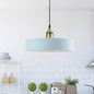 5"/12" Wide Round Pendant Lamp Macaron Loft Metal Lighting with Brass Socket for Corridor