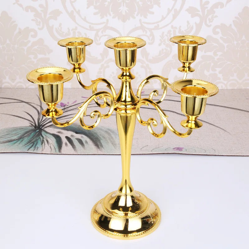 5-Arms Retro Metal Candle Holder