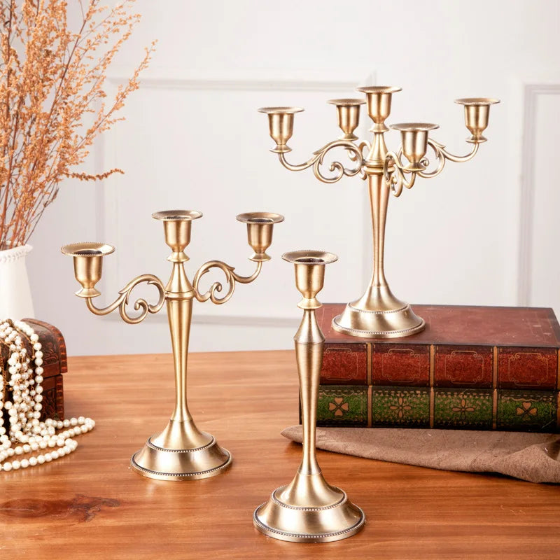 5-Arms Retro Metal Candle Holder