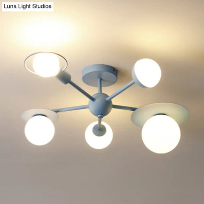 DecorBites™ DecorBites™ 5-Light Macaroon Ceiling Light with Semi-Flush Mount - Perfect for Kindergarten, Hallway, and Bedroom