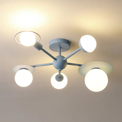 DecorBites™ DecorBites™ 5-Light Macaroon Ceiling Light with Semi-Flush Mount - Perfect for Kindergarten, Hallway, and Bedroom