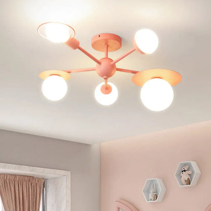 DecorBites™ DecorBites™ 5-Light Macaroon Ceiling Light with Semi-Flush Mount - Perfect for Kindergarten, Hallway, and Bedroom