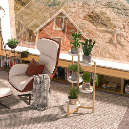 5-Tier Bamboo Plant Stand for Indoor and Outdoor