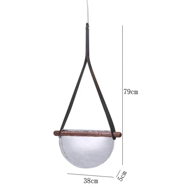 DecorBites™ Handmade Glass Pendant Lamp for Room, Bedside, Model Room, Restaurant