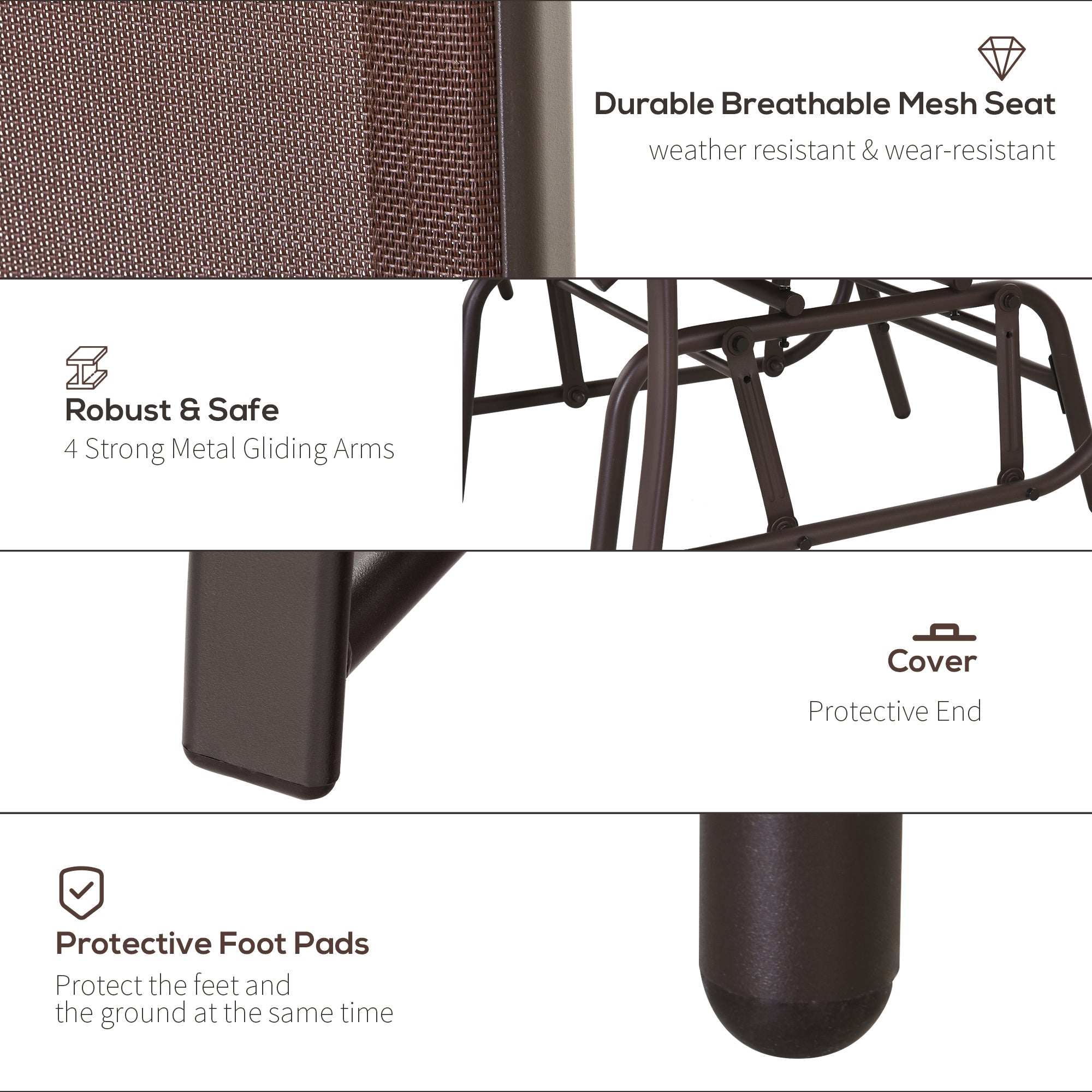 Double Outdoor Glider Rocker