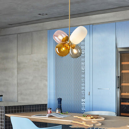 Nordic Creative Stained Glass Dining Room Chandelier