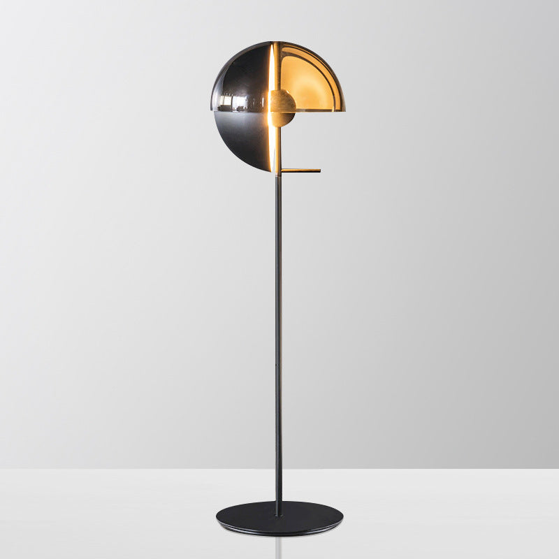 Amber Glass Floor Lamp For Living Or Bedroom