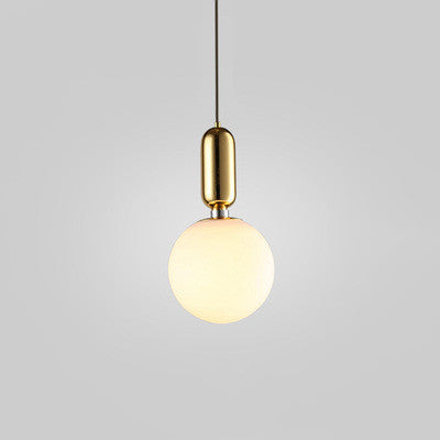 Single Head Glass Ball Chandelier Restaurant