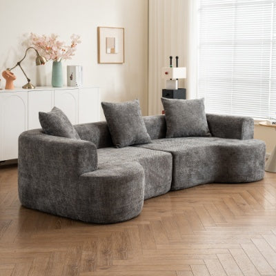 Corduroy Curved Sofa