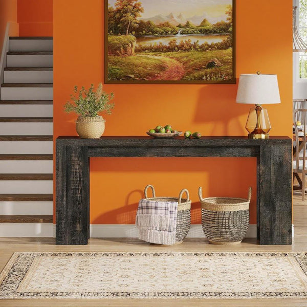 Long Wood Entryway Console