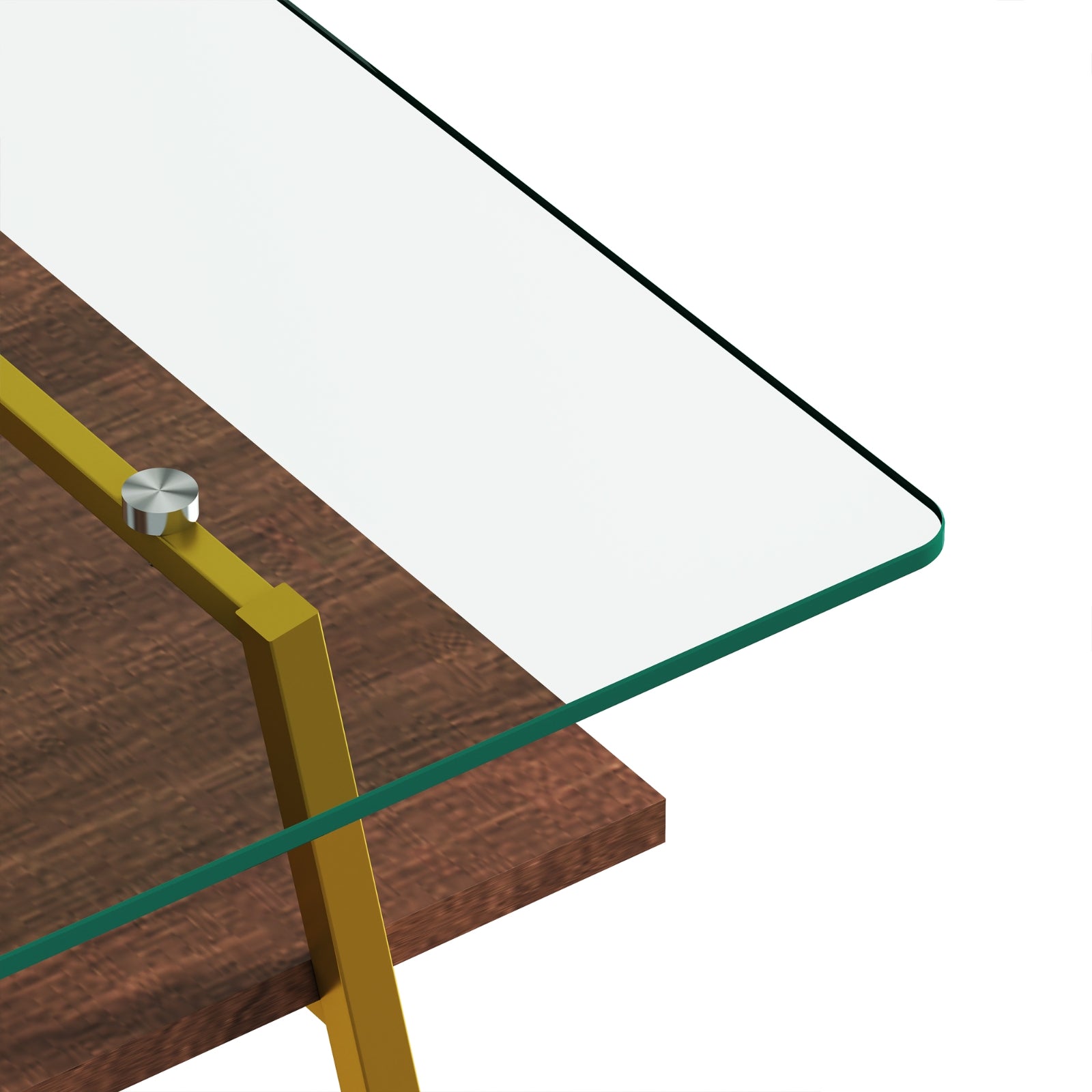 Glass Gold Coffee Table