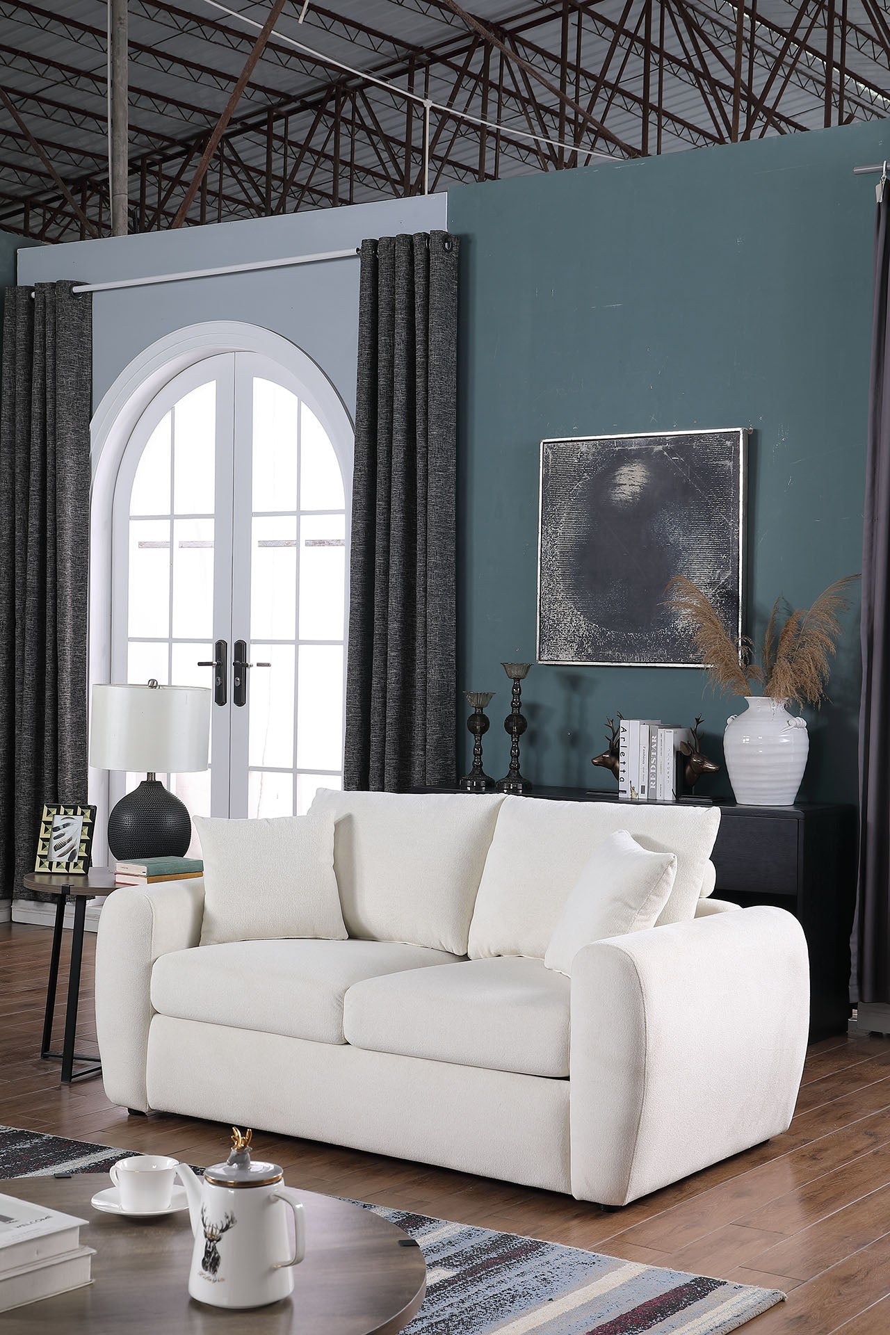 Sofá BEIGE Moderno Minimalista Cómodo Comprimido