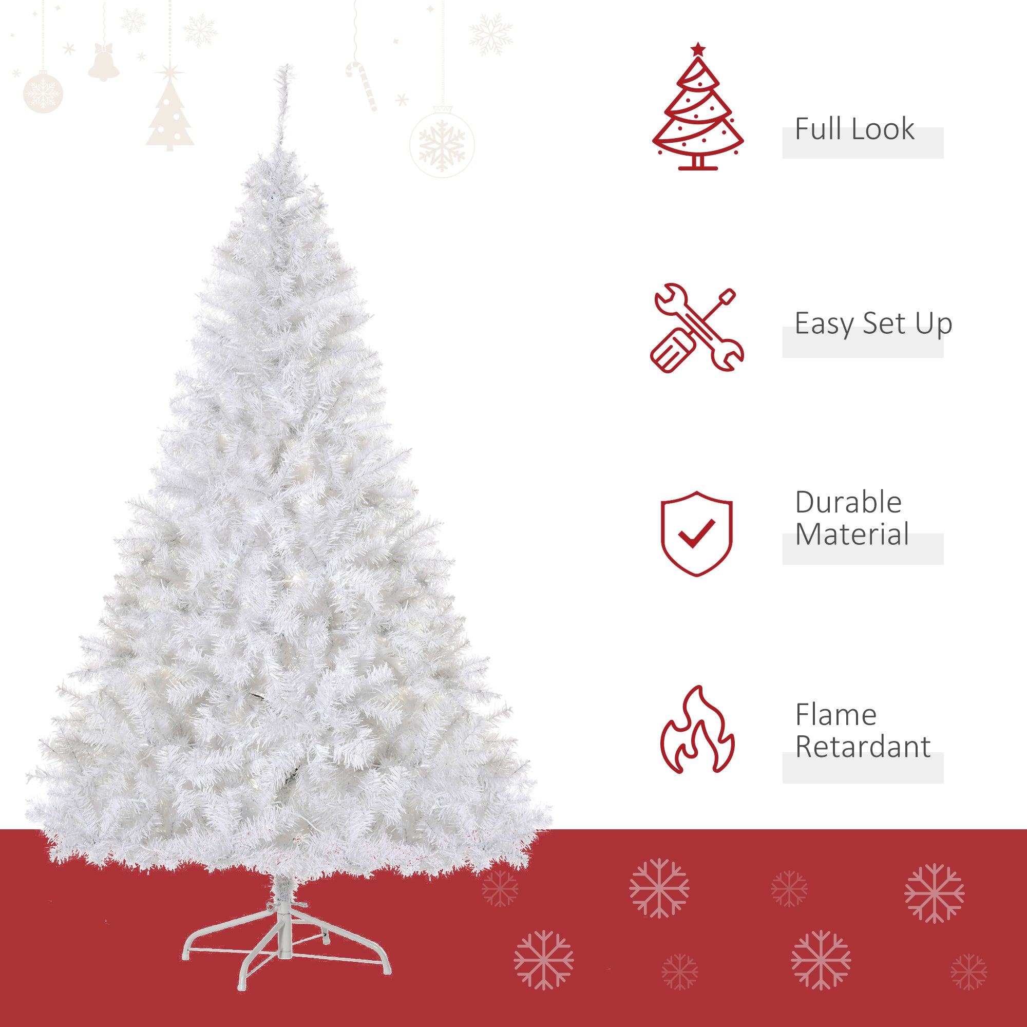 White Prelit Douglas Fir Tree