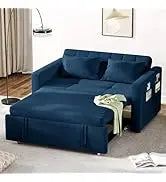 55" Velvet Convertible Sofa Bed